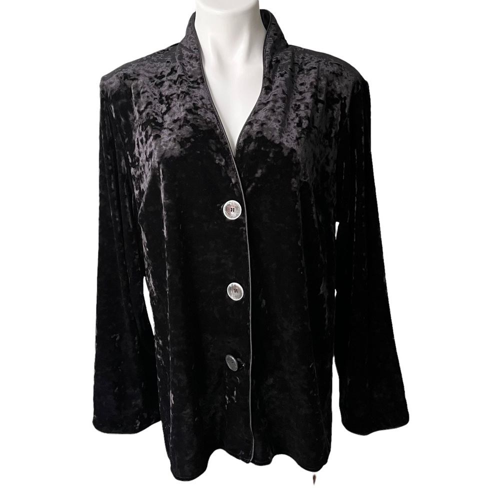 90’s Vintage Harve Benard Black Velvet Jacket